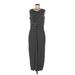 T Tahari Casual Dress - Midi Scoop Neck Sleeveless: Black Print Dresses - Women's Size Medium