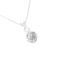 Gualiy Moissanite Bridal Necklace, Women 14K Gold Necklace with Heart Shape Moissanite Necklaces