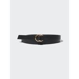 Women's Double Ring Narrow Leather Belt | Black | One | UNIQLO US