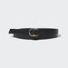 Women's Double Ring Narrow Leather Belt | Black | One | UNIQLO US