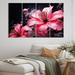 Wade Logan® Pink Black Botanical Symphony - Abstract Botanicals Metal Wall Decor Set Metal in Black/Pink | 28 H x 48 W x 1 D in | Wayfair