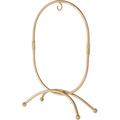 The Holiday Aisle® Oval Shaped Gold-Toned Wrought Iron Ornament Stand, 11" H x 7.25" W x 7.25" D Metal in Yellow | 11 H x 7.25 W x 7.25 D in | Wayfair