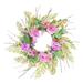 Transpac Artificial 22 in. Multicolor Spring Floral Cottage Wreath in Pink | 22 H x 22 W x 5 D in | Wayfair TG00154