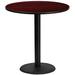 Ebern Designs Jamey 24" Round Laminate Table Top w/ 18" Round Bar Height Table Base Wood/Metal in Brown/Gray | Wayfair