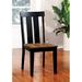 Red Barrel Studio® Maelena Slat Back Side Chair in Antique Oak Wood in Black/Brown | 39 H x 18.75 W x 22.13 D in | Wayfair