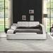 Hokku Designs Wavalene Upholstered Standard Storage Bed Upholstered, Linen in White | 40.16 H x 101.18 W x 104.72 D in | Wayfair
