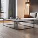 Latitude Run® 62.99" Gray Sintered Stone Rectangular Coffee Table Metal in Black/Gray | 16.54 H x 39.37 W x 23.62 D in | Wayfair