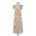 Sofia Jeans Casual Dress: Brown Animal Print Dresses - Women's Size X-Small