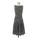 Worth New York Casual Dress - A-Line: Black Print Dresses - Women's Size 0