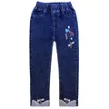 Jeans en denim pour petites filles pantalons de cow-boy pour enfants fjChildren 7 ans 18