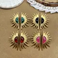 Symmetrical Earrings Stud More Colors Semi-Circle Resin Spike Pendientes For Women's Accessories