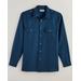 Blair Men's John Blair® Long-Sleeve Linen-Look Pilot Shirt - Blue - M