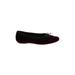 Antonio Melani Flats: Ballet Wedge Work Burgundy Print Shoes - Women's Size 6 - Almond Toe