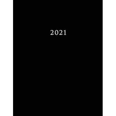 2021: Large Weekly and Monthly Planner with Black Cover
