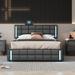 Modern Upholstered Storage Bed with LED Lights and USB Charging