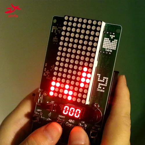 Elektronische DIY Kit 8x16 Dot matrix spiel maschine Diy Kit Elektronische