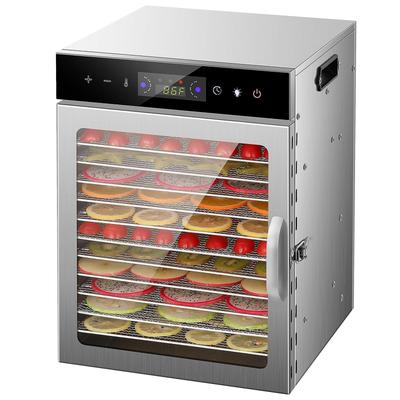 Food Dehydrator, Stainless Steel Trays Dehydrators for Food and Jerky, Herbs, Fruit, Dehydrator Machine with Digital Timer