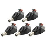 BLUESON 5.5x2.1mm DC Male Female Wire Connector No Screws DC Power Plug Adapter