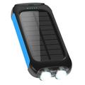 38800mAh Solar Charger for Cell Phone iphone DURECOPOW Portable Solar Power Bank with Dual 5V USB Ports 2 Led Light Flashlight Compass Battery Pack for Outdoor Camping Hiking(Blue)