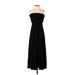 Ann Taylor LOFT Casual Dress - Party Strapless Sleeveless: Black Print Dresses - Women's Size X-Small Petite