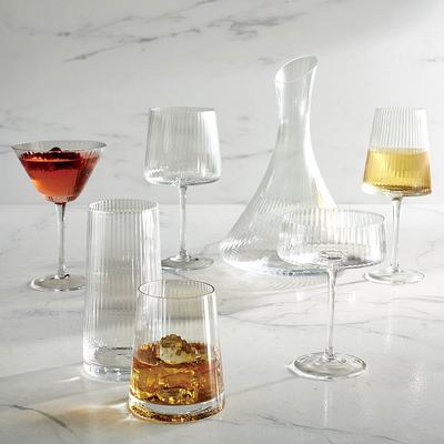 Set of 2 Empire Glasses - Clear, Clear Champagne S...