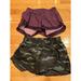 Athleta Shorts | Athleta Printed Mesh Racer Run Shorts 4" Size Xs Lot Of 2 | Color: Green/Purple | Size: Extra Small