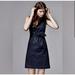 Anthropologie Dresses | Anthropologie Holding Horses Denim Clara Tie Front Dress Dark Wash Size 0 | Color: Blue | Size: 0