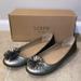 J. Crew Shoes | J. Crew Metallic Pom Pom Ballet Flat | Color: Brown/Gold | Size: 6