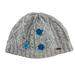 Free People Accessories | Free People Women's Gray Blue Floral Rhinestone Skull Beanie Hat | Color: Blue/Gray | Size: Os