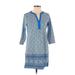 Lands' End Casual Dress: Blue Dresses - Women's Size X-Small