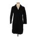 Theory Casual Dress - Shirtdress Collared 3/4 sleeves: Black Solid Dresses - Women's Size 6