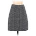 H&M Casual A-Line Skirt Knee Length: Black Polka Dots Bottoms - Women's Size 4