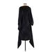 Max Azria Cocktail Dress - A-Line High Neck Long sleeves: Black Solid Dresses - New - Women's Size X-Small