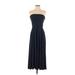 Ann Taylor LOFT Casual Dress - Midi Strapless Sleeveless: Blue Solid Dresses - Women's Size X-Small