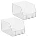 mDesign Wide Plastic Food Storage Bin w/ Label Holder Plastic | 6 H x 8 W x 10 D in | Wayfair 19228MDK