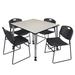 Regency Romig Kee Mobile 36" L Breakroom Table Plastic in White | 34 H x 36 W x 36 D in | Wayfair TB3636PLAPCGY44BK