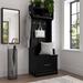 Lark Manor™ Arulappu Hall Tree w/ Bench Wood in Black | 69.3 H x 24.5 W x 17.4 D in | Wayfair 7283167F66614AECB43026EFCA953BCC