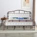 Red Barrel Studio® Snellville Metal Platform Bed Upholstered/Velvet/Metal in White | 57.11 H x 78.75 W x 83.08 D in | Wayfair