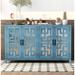 Red Barrel Studio® Trinningham 60.09 4 Door Sideboard, Accent Cabinet, Console Cabinet Wood in Blue | 34.19 H x 60.09 W x 16.09 D in | Wayfair