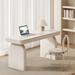 Orren Ellis 70.87"WhiteRectangular Solid wood Desk Wood in Brown/White | 29.53 H x 47.24 W x 23.62 D in | Wayfair 2E44C3FDF40F4BD6AA3DC7C59ED13714