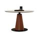 Orren Ellis Nordic modern style round dining table - Full support base plate. Wood in Brown/White | 29.5 H x 51.2 W x 51.2 D in | Wayfair