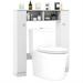 Latitude Run® Over The Toilet Storage Cabinet w/ 2 Open Compartments & 4 Adjustable Shelves Manufactured in White | Wayfair