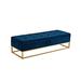 Mercer41 Carlea Flip Top Storage Bench Solid + Manufactured Wood/Wood/Upholstered/Velvet in Blue | 18.5 H x 58.6 W x 21.2 D in | Wayfair