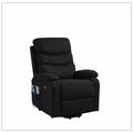 Latitude Run® Power Lift Recliner Chair Sofa Ecectric Chair w/ Message Soft Fabric Linen in Black | 40 H x 33 W x 37.4 D in | Wayfair