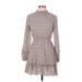 Shein Casual Dress - A-Line Mock Long sleeves: Gray Dresses - Women's Size Medium