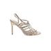 Adrianna Papell Sandals: Gold Snake Print Shoes - Women's Size 10