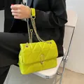 Kiwi-Sacs à bandoulière à rabat en cuir PU pour femmes sacs à main de luxe vert solide lancé par