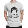 Live-Freiheit schwarz Milei T-Shirts Javier Milei Freizeit T-Shirt Kurzarm T-Shirt mit Rundhals