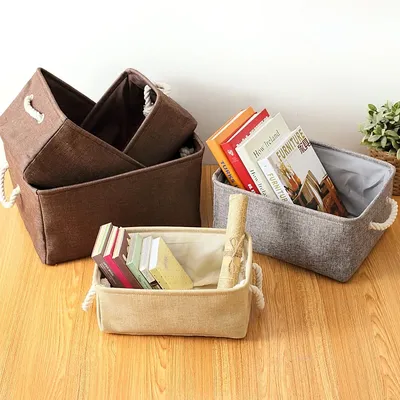 Wäsche korb Baumwolle wasserdicht faltbar umwelt freundliche Kleinigkeiten Kleidung Spielzeug Home Storage Organisation Box mit Abdeckung