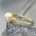 Huitan Imitation Perlen ringe für Frauen neu gestaltete Luxus Ehering Zubehör exquisite Geschenk